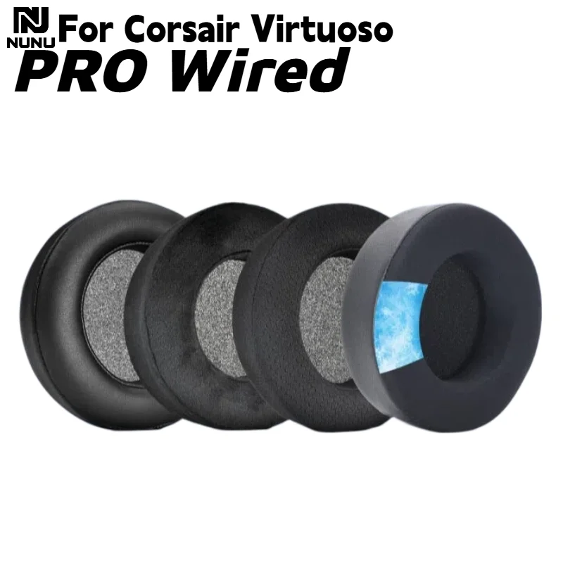

NUNU Replacement Breathable football net/ Ear Pads Ice gel with a buckle For Corsair Virtuoso PRO Wired Headphone