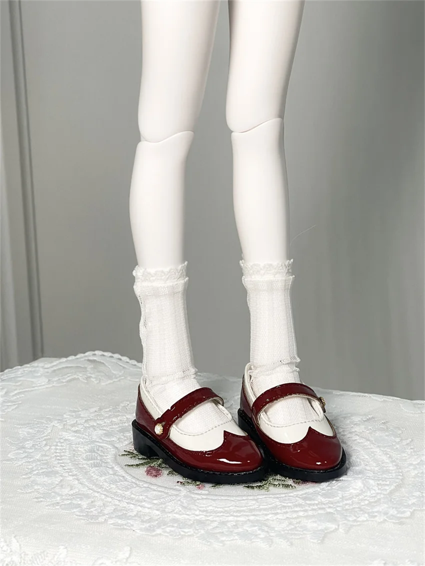 BJD/SD shoes are suitable for 1/4,1/6 color matching single button small leather shoes BJD doll accessories