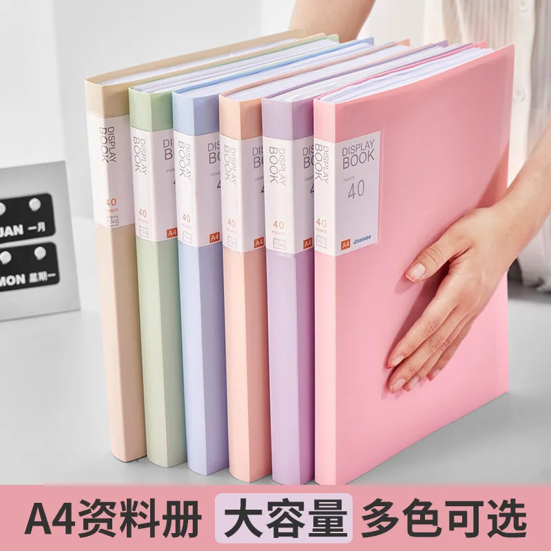Comix A4 Display Book Transparent Pp Multi Pocket Large Capacity Folder Document Sheet Music Paper Storage Organizer