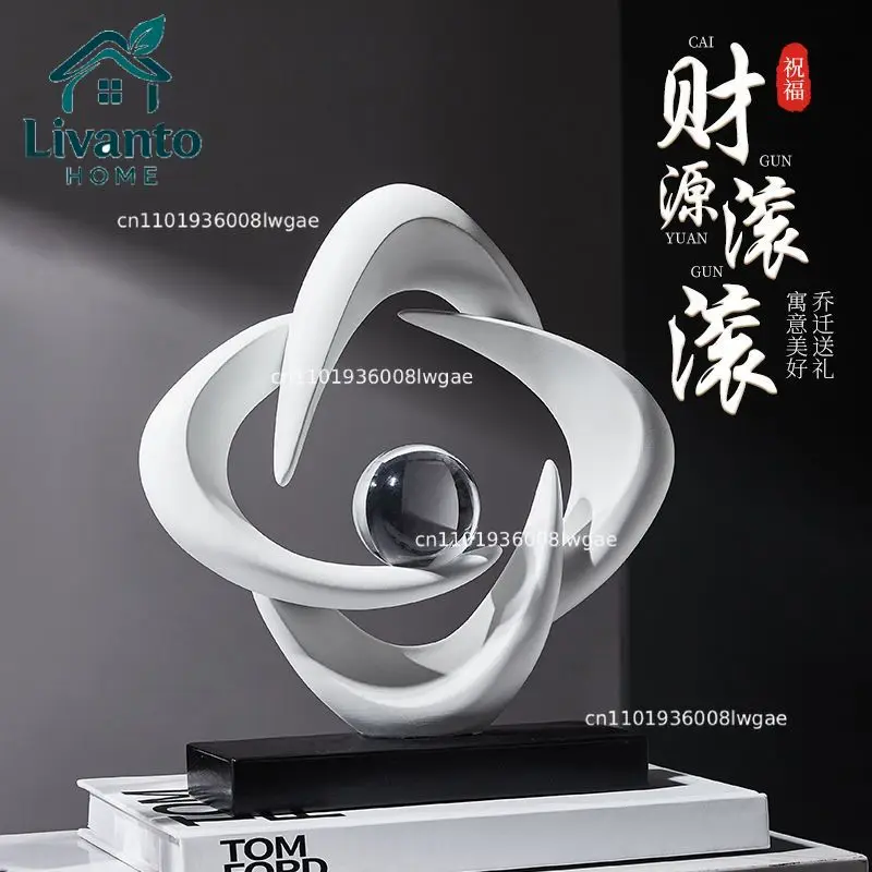 

Abstract Sculpture Collectibles Desktop Figurine Resin Art Statue for Living Room Home TV Stand Table Centerpiece Decorations