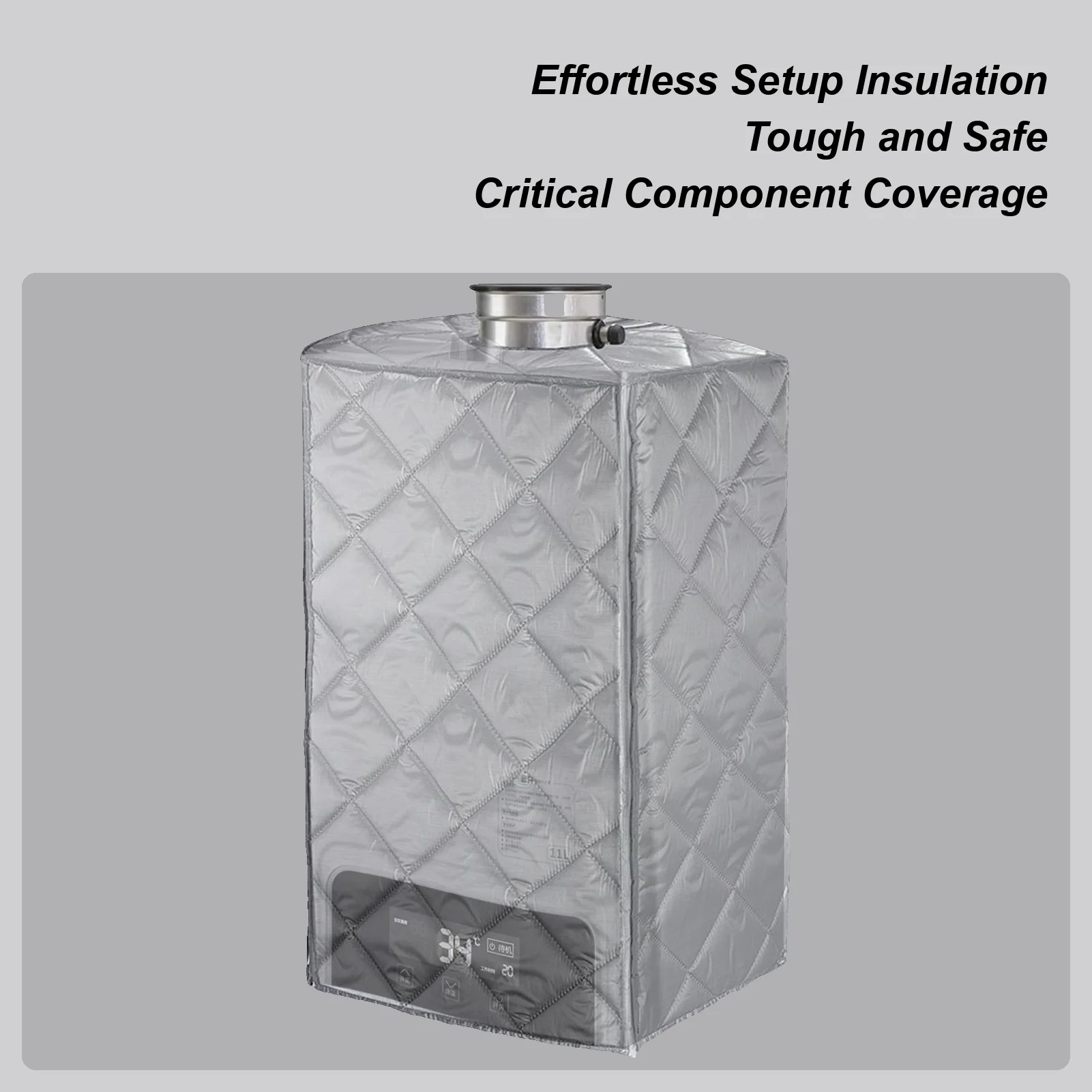 Outdoor Indoor Water Heater Cover Tankless Enclosure Waterproof and Dustproof Four-Season Protective Cover Insulation 47x33x75cm