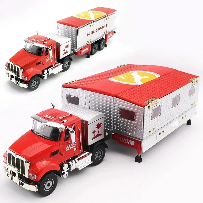 Alloy Luxury Transformation RV Car Model Funny 1:50 Deformation House Car Motor Home Car Model Toy Brithday Gift
