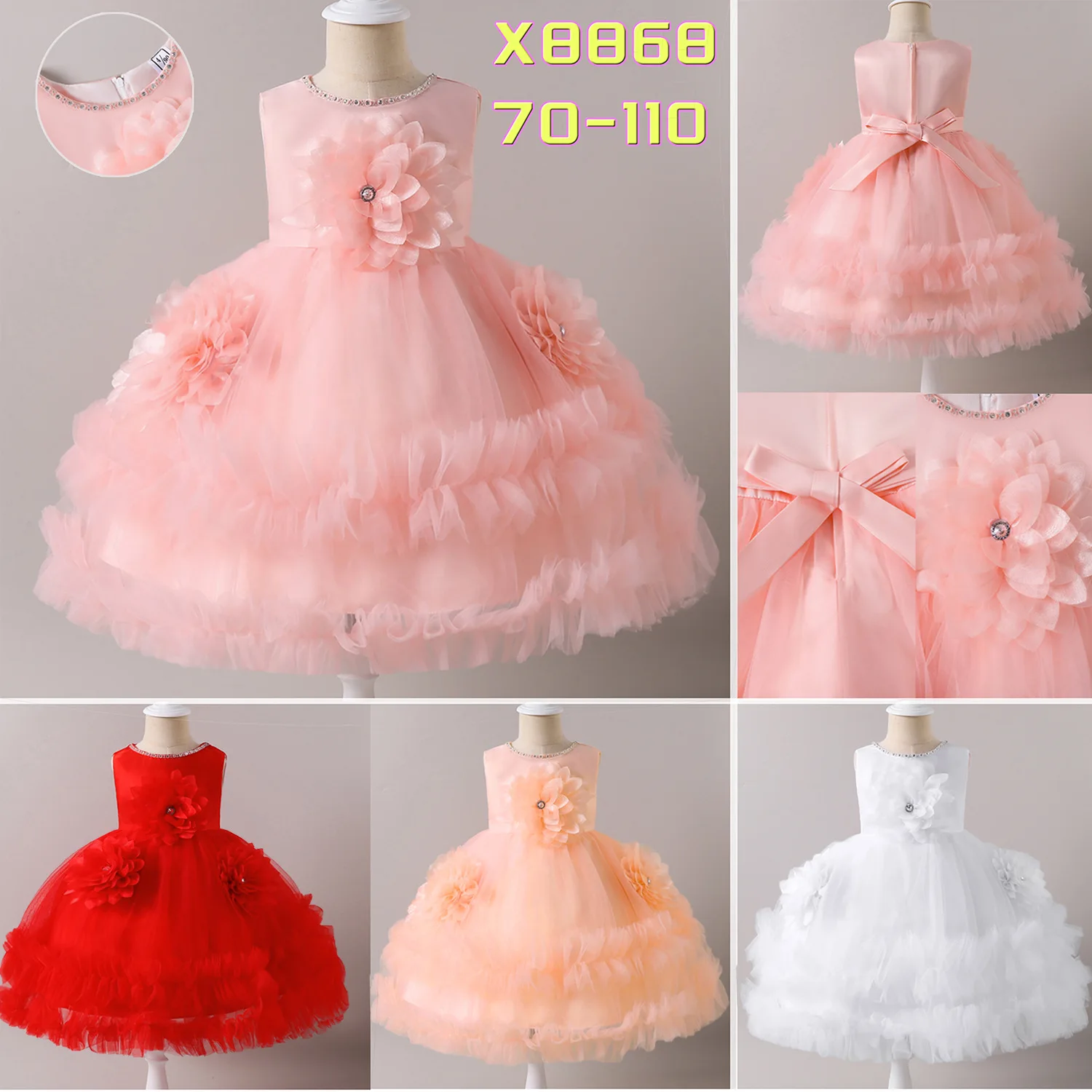 2025 New Girls' Dress Super Fashionable Birthday Party Show Piano Performance Award Winning Children's Dress