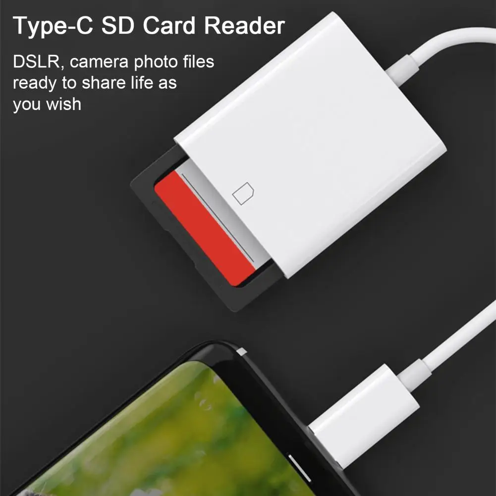 Unique USB Card Reader No Driver Required SD Card Reader High-speed Type-C to SD Card Reader  Converter