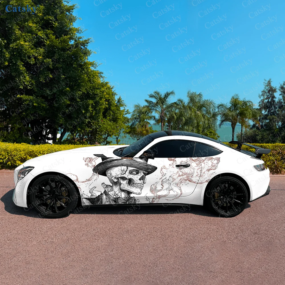 Skeleton Joker Branch Car Vinyl Wraps Decal Self-adhesive PVC Sticker Suitable for Trucks SUV Decoration Auto Accessories Gift view 3