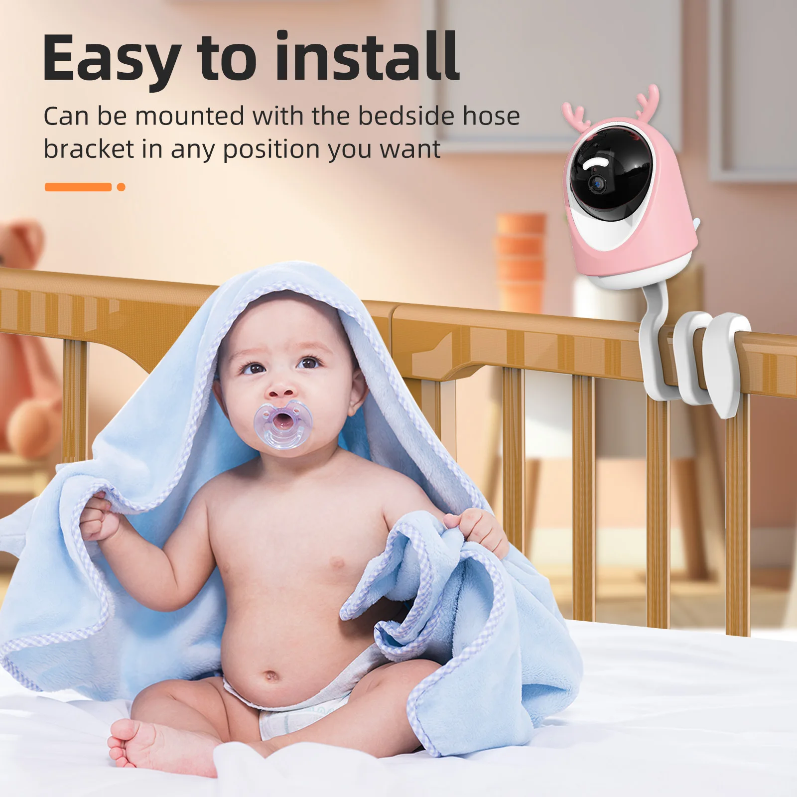 Home Security 1080P Baby Monitor With Surveillance Camera Electronic Babysitter 2 Way Audio Night Vision Video For Newborn Baby