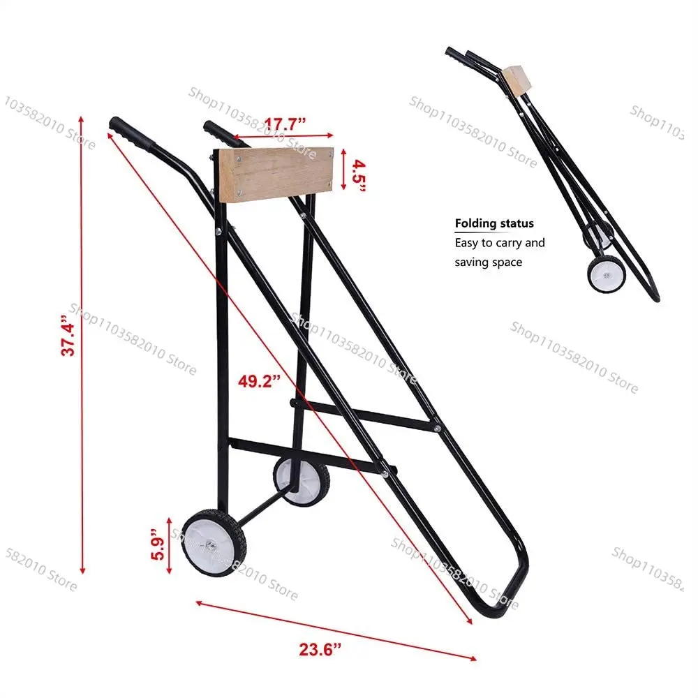 Outboard Boat Motor Stand Heavy Duty Engine Carrier Cart Dolly W/4 Smooth Wheels