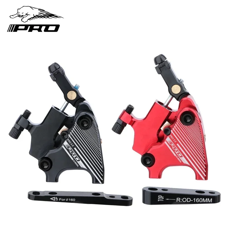 IIIPRO Road Bicycle Line Pulling Hydraulic Disc Brake Caliper Bilateral Drive Calipers For 140/160mm Rotor EIEIO Bike Parts