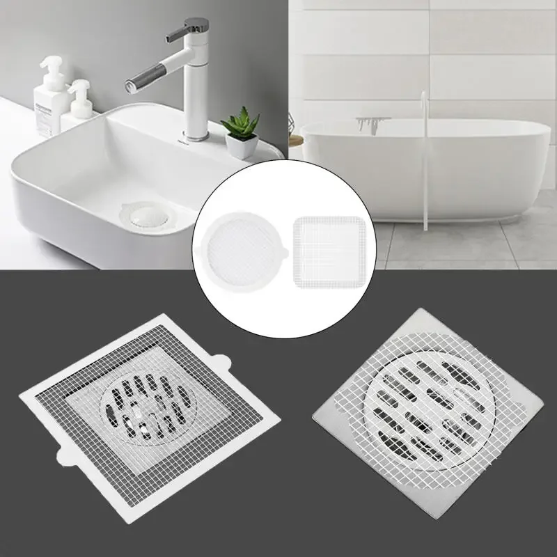 Disposable Anti-blocking Filter Floor Drain Sticker Mesh Hair Catcher Stopper Shower Drain Cover Kitchen Bathroom Sink Blocker - view 6