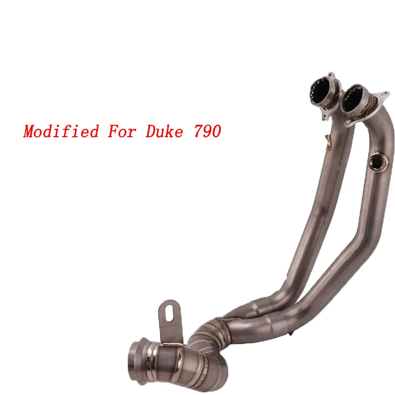 Titanium Alloy Header Pipe Motorcycle Exhaust Pipe Front Collector Slip On Original Catalyst Reserve Cat Modified for Duke 790