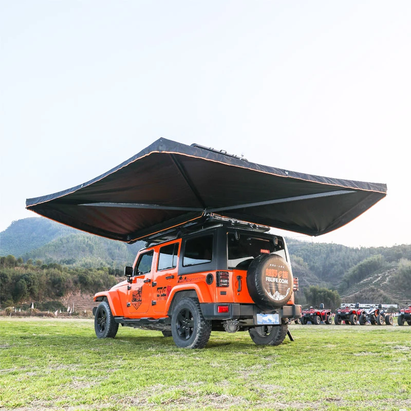Tente açık kamp çatı üst çadır kalınlaşmış genişletilmiş fan şeklinde taşınabilir hızlı açılış