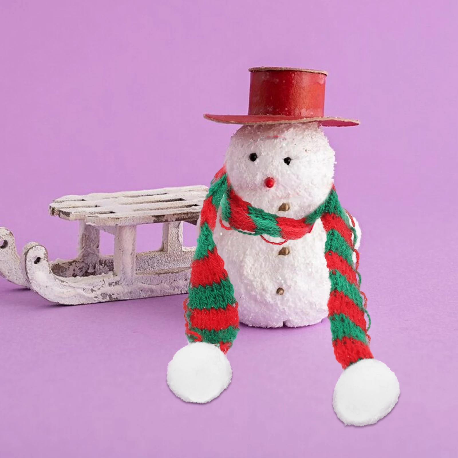 

Mini Knitted Christmas Decorations DIY Holiday Crafts Bottle Bottle Decorative Scarf Snowman Pet Winter Accessories