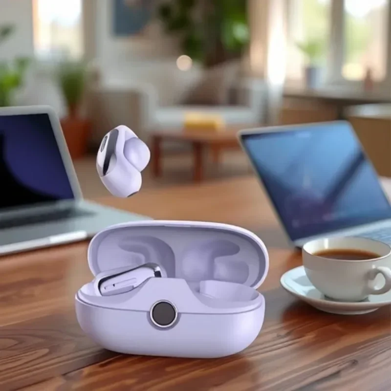 

Bluetooth earphones with ear clip noise reduction and no sound leakage. Long term use without pain. Bluetooth earphones