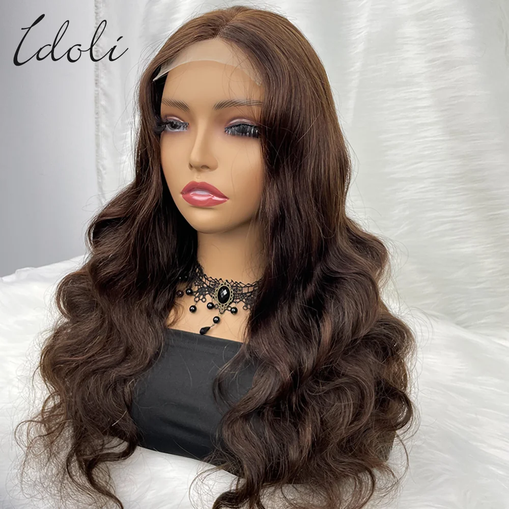 Long Brunette Wig Sale 6X6 Freepart soft Lace Wig 6x6 Glueless Closure Wig 16-22 Inch Straight With Layers  main image 2