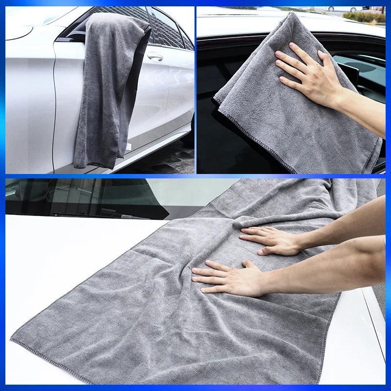 

160*60Cm Car Wash Towel, Large Size Warp Knitted Fiber Towel Strong Water Absorption Not Easy To Leave Marks Cleaning Cloth