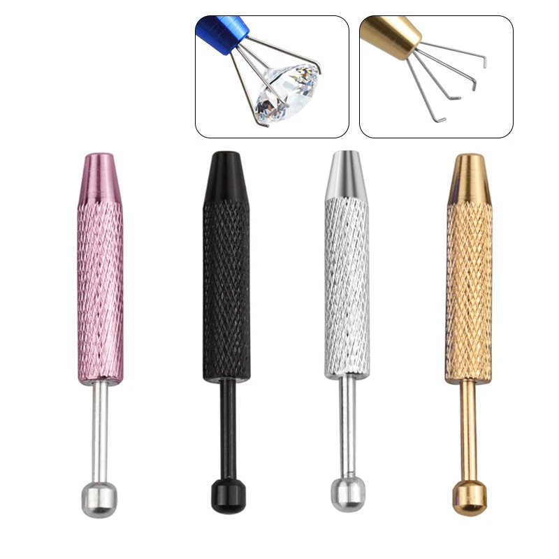 Four Claw Diamonds Setting Tool Diamonds Clamp Stainless Steel Texture Jewelry Picking Tool Suitable for Jewelry Lovers