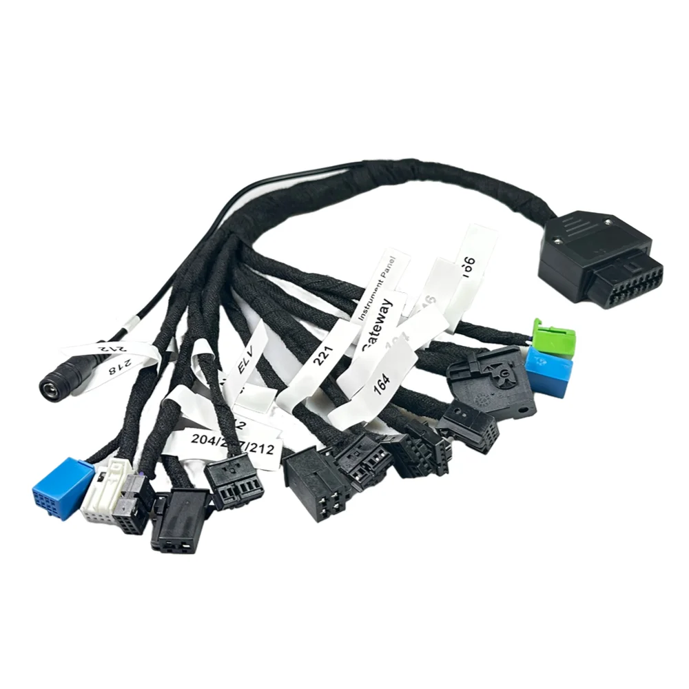 Cable ELV 15 en 1, Cable de plataforma de prueba EZS, grupo 15 en 1 para tableta Benz Cable VVDI para herramienta de plataforma de cerraduras M--B