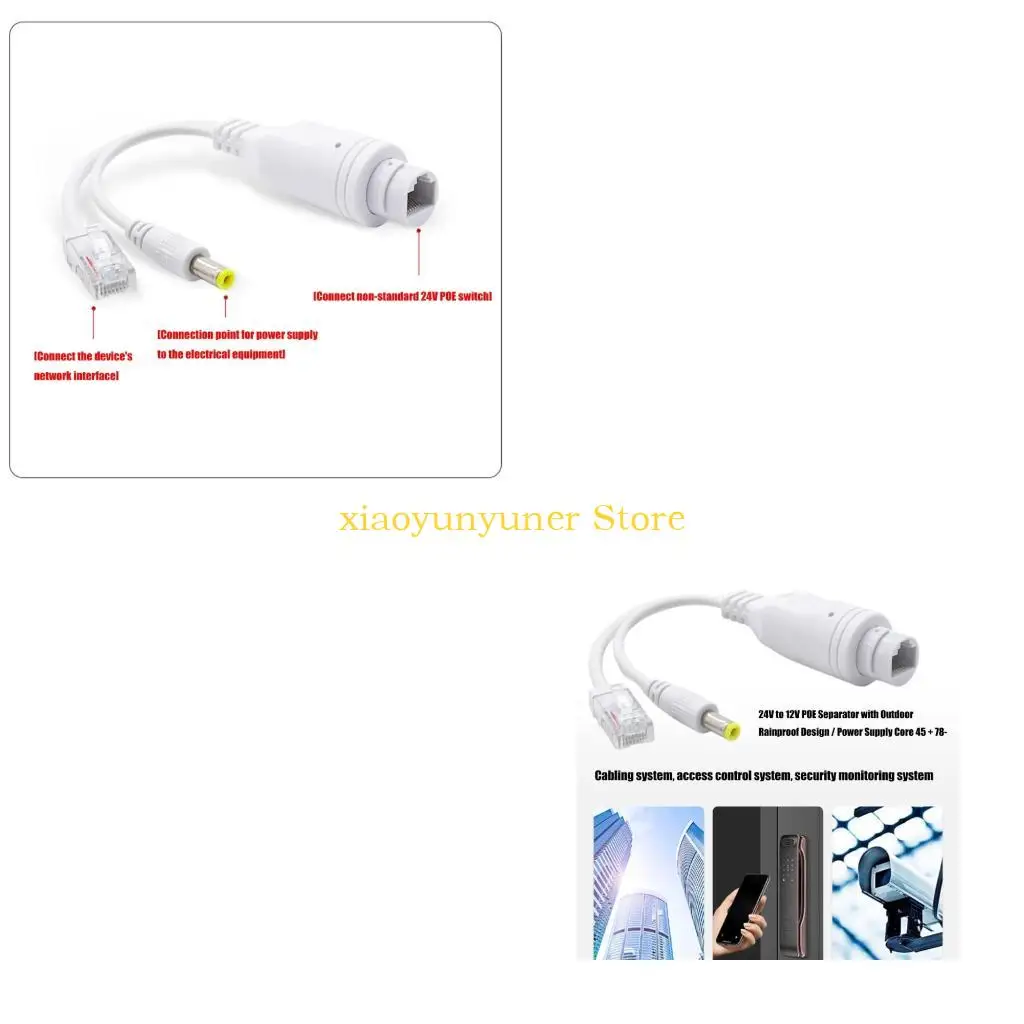 P9JB Durability Waterproof POE Splitter 24V To 12V Power Supply Module 10/100Mbps