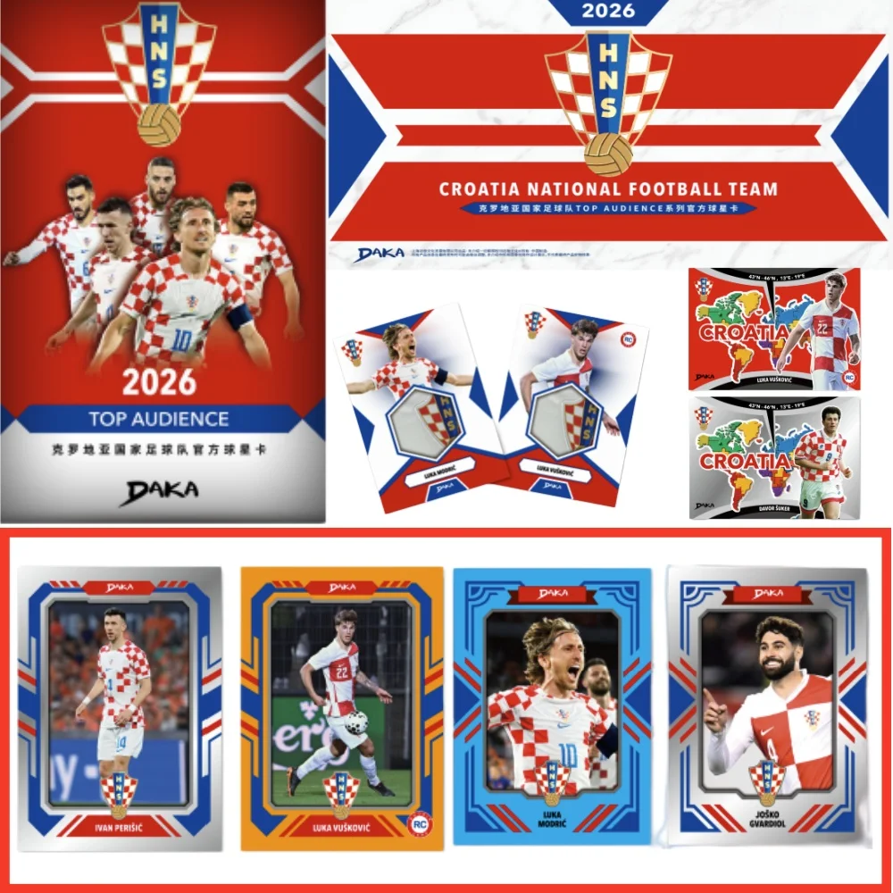 2025-2026-ダカ・モドリッチ・ペリシッチ・ヴスコビッチ-クロアチア代表サッカーチーム-トップオーディエンス・フットボールコレクションカード-クロアチアスターカード