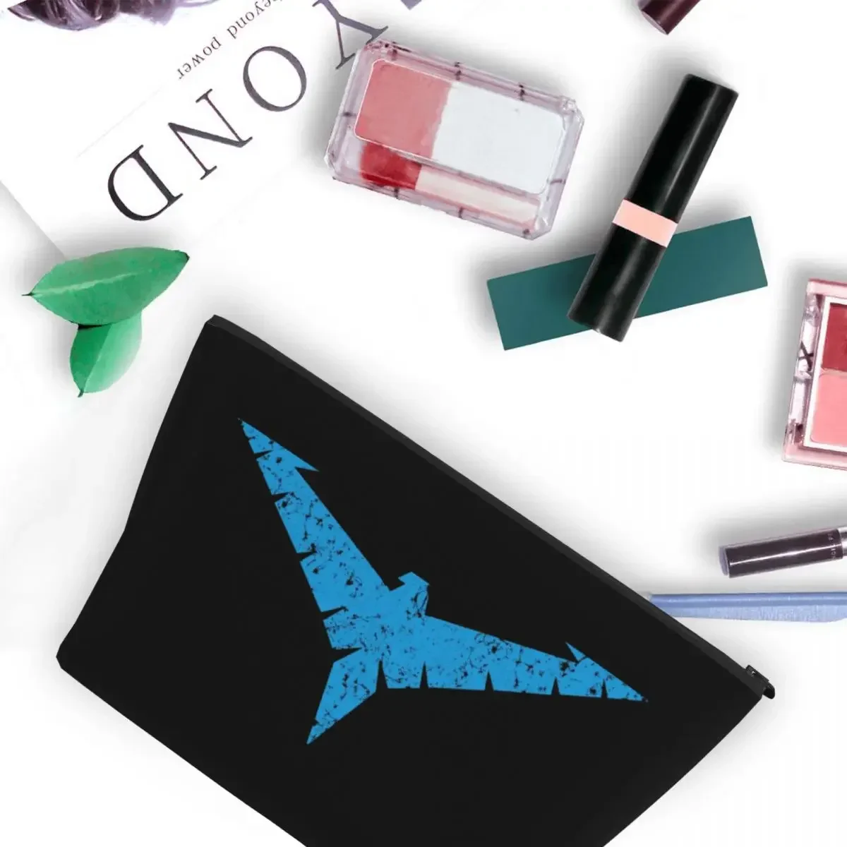 Nightwing Symbol Graphic DC Comics Women Cosmetic Bags Travel Makeup Organizer Pouch Toiletry Storage Dopp Kit Case