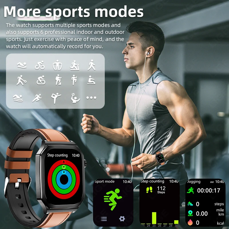 LIGE 2025 جديد ECG الدم الأكسجين معدل ضربات القلب مراقبة الصحة Smartwatch 2.04 "AMOLED شاشة كاملة تعمل باللمس IP68 مقاوم للماء ساعة ذكية #6