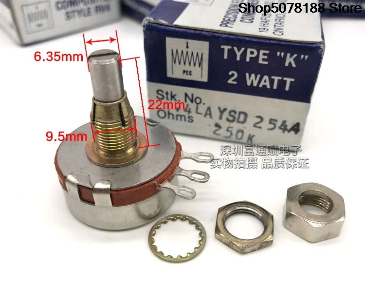Canadian single-turn PYPEK PEC potentiometer RV4AYSD254A 250K 2W potentiometer