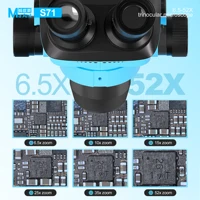 MaAnt S71 Trinocular Microscope 6.5X-52X Zoom Industrial 4K Camera For Mobile Phones Motherboard Electronic Welding Repair tools 4