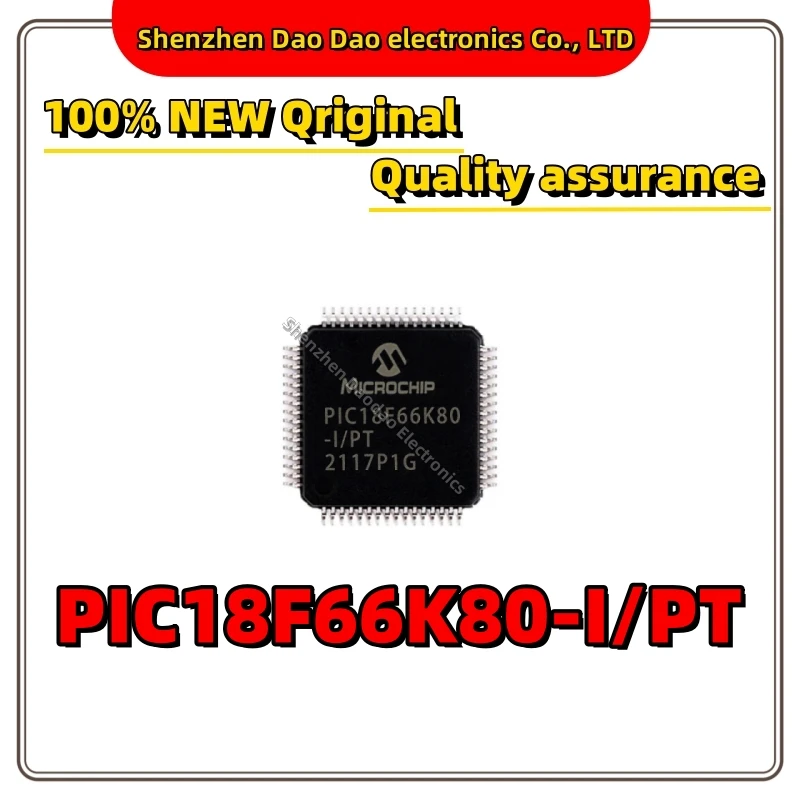 

PIC18F66K80-I/PT PIC18F66K80 TQFP-64 MCU 8-bit microcontroller chip Quality Brand New