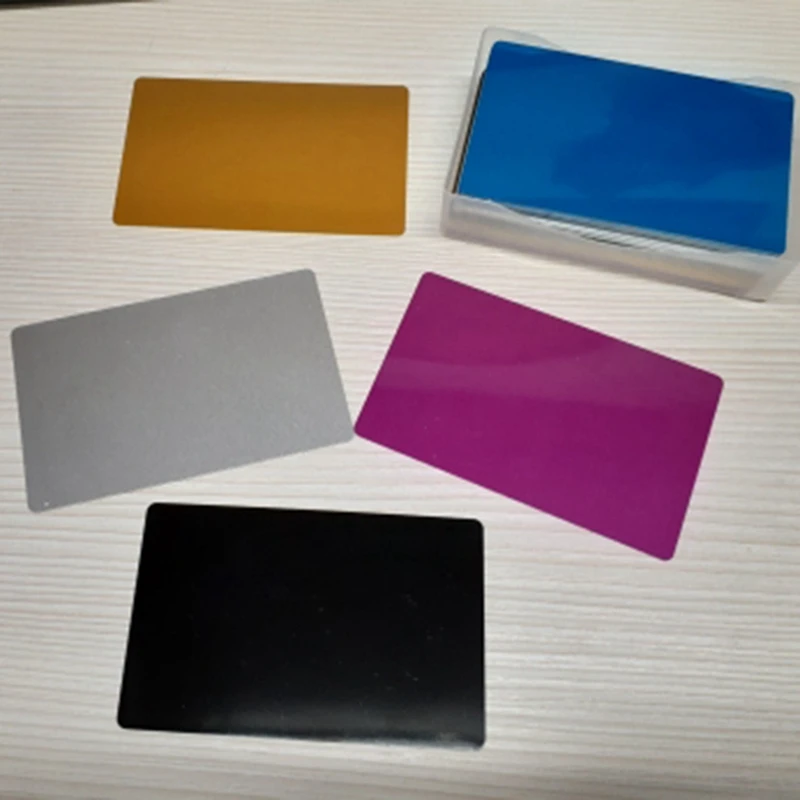 Carte de visite en aluminium ultra-mince, plaque d'identification de chien, marquage de gravure, étiquettes vierges, 100mm, 0.2 pièces