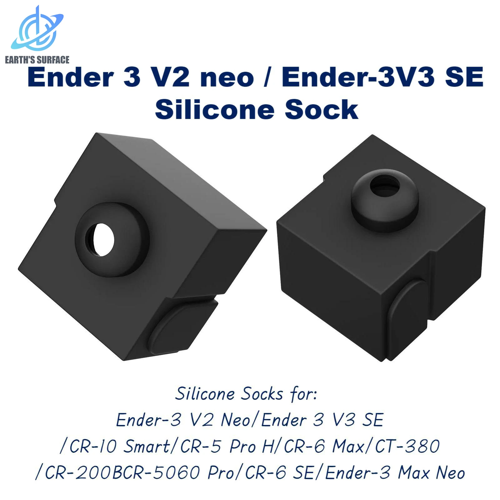 Cubierta de silicona para impresora DB-3D Ender 3 V2 neo / Ender-3V3 SE, bloque calentador protector, extrusor, calcetines de silicona