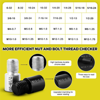 ABPR-26Pcs Nut And Bolt Thread Checker- Thread Gauge Suitable For Detecting Fixed Bolts Or Threaded Holes In Enclosed Areas