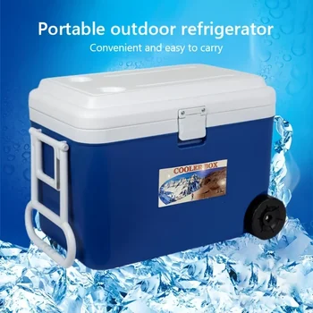 바퀴가 달린 휴대용 쿨러, EPS 절연, 풀아웃 신선도 유지 장치, 가정용 낚시, 야외 사용, 50L