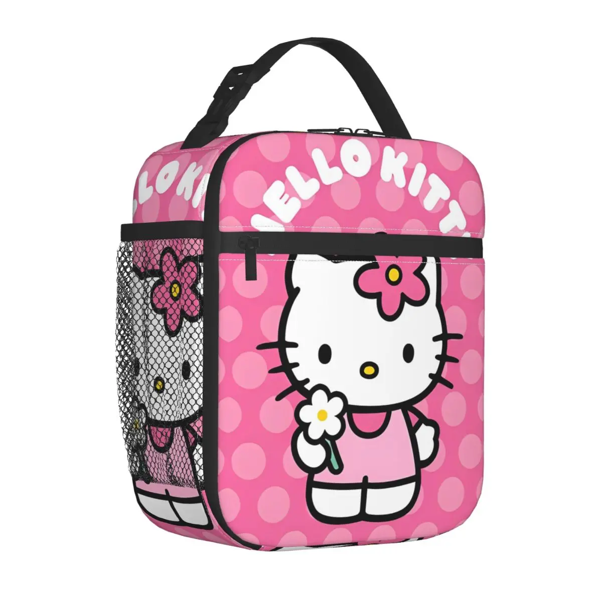

Hello Kitty Цветочные изолированные сумки для обеда Многоразовая сумка-холодильник Контейнер для обеда, большая вместительная сумка для обеда, сумка для еды, работа на открытом воздухе
