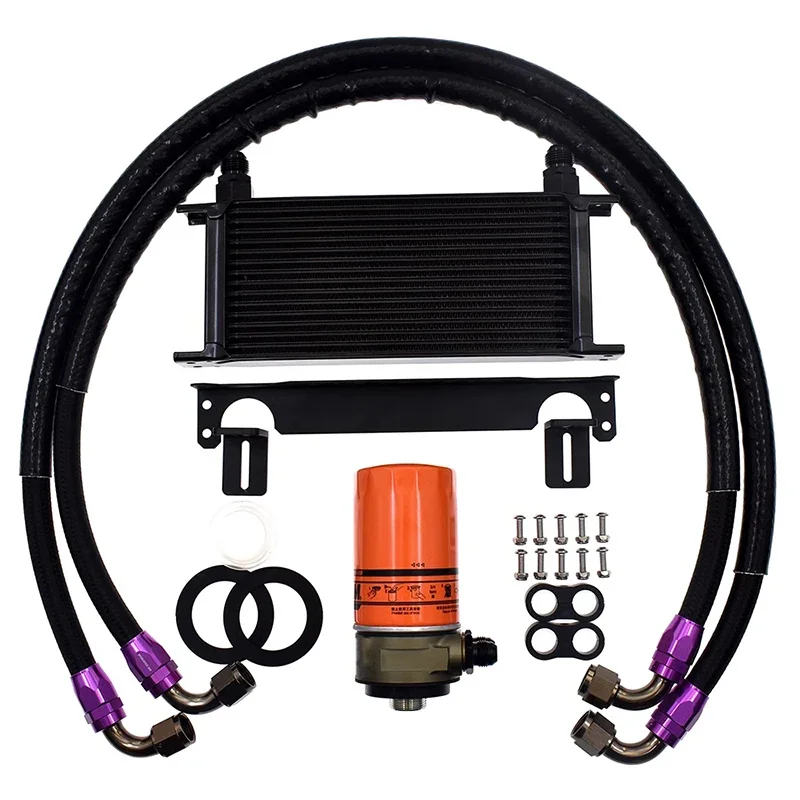 Oil Radiator Kit Engine Constant Temperature Oil Cooler Suitable for Volkswagen Audi Second Generation EA888 Engine