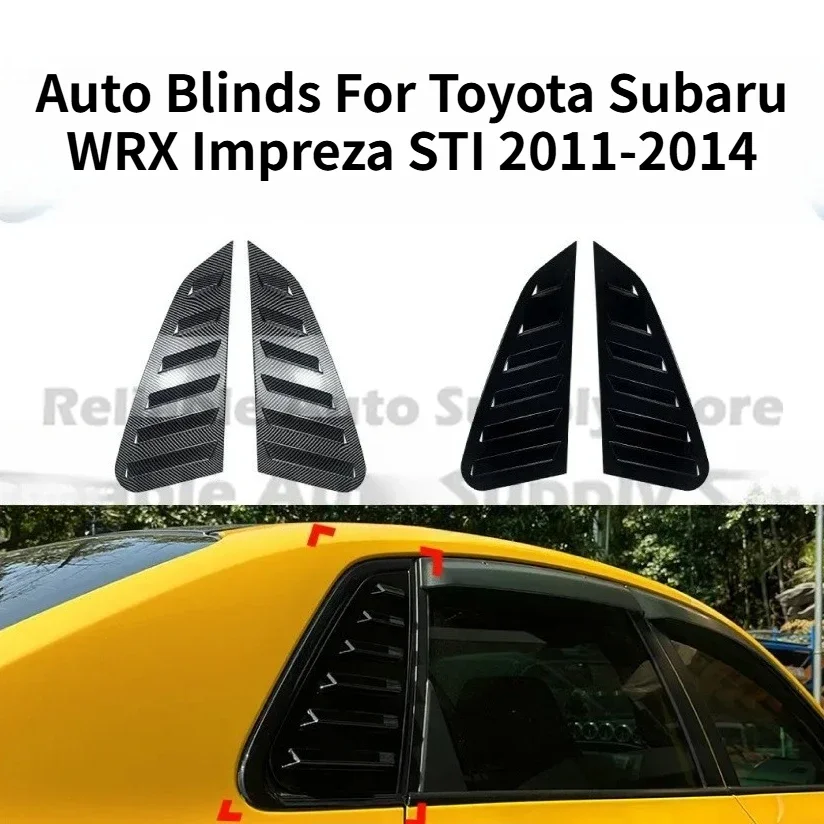 Auto Blinds For Toyota Subaru WRX Impreza STI 2011-2014 Triangular Louver Window Decal Styling Modification Kit Accessories