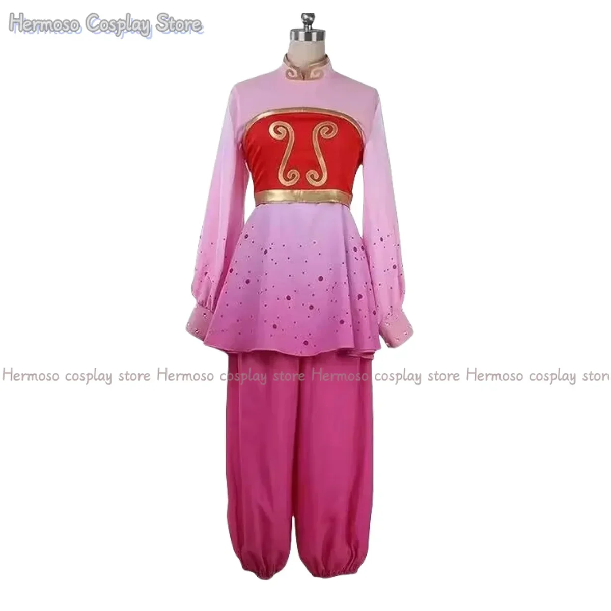 Shampoo Cosplay Costume Wig Anime Ranma ½ Women Cheongsam Stand Up Collar Long Sleeves Shirt Tube Top Pants Shampoo Cosplay