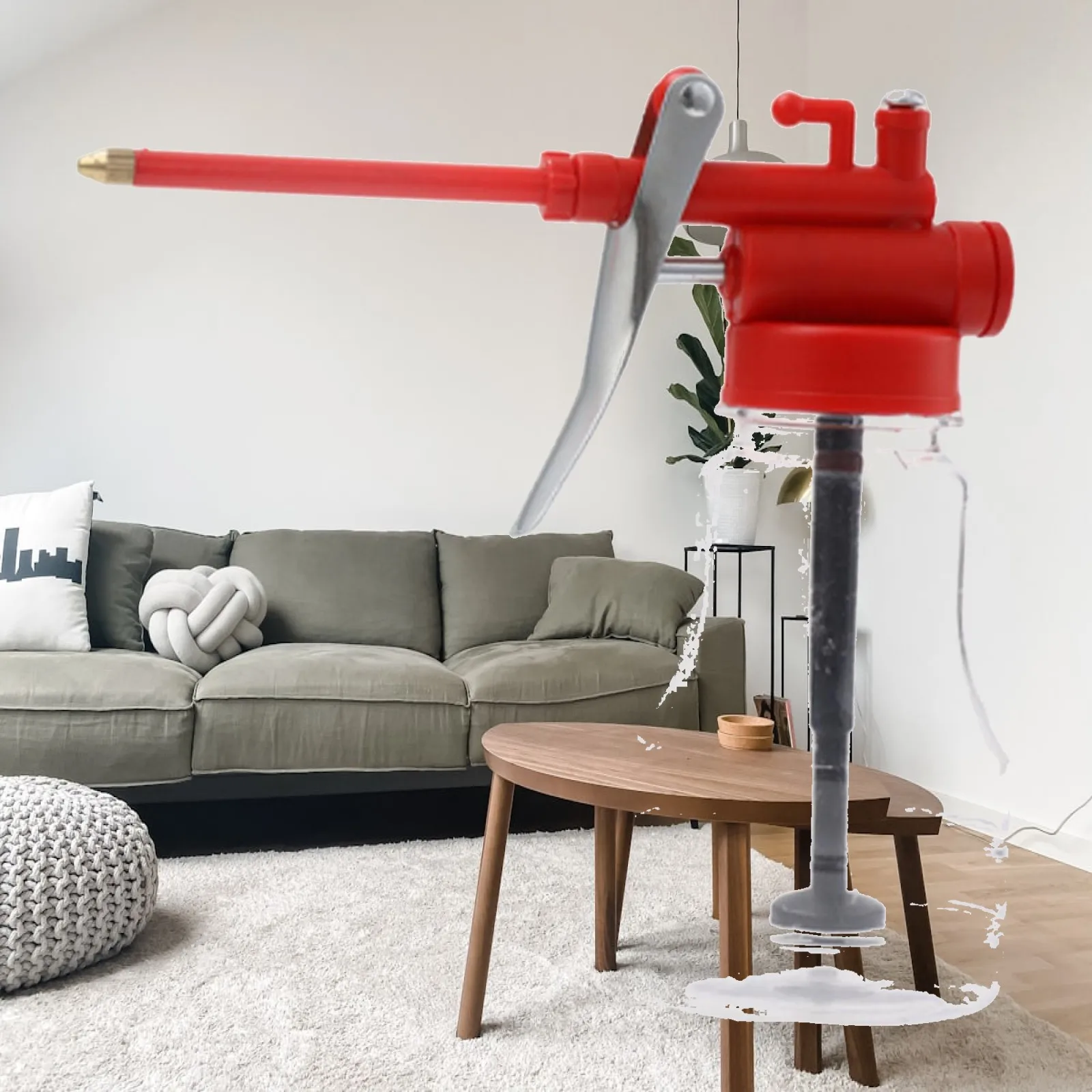 Durable Hand Pump Oil Can Manual Oiler Bottle 250ml with Extended Metal Nozzle for Workshop and Agricultural Use