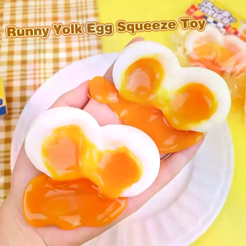 /Cna/Flowing Egg Liquid Squeeze Toy Cute And Relaxing Squeeze Toy Gel Stress Relief Toy For Stress Relief Kids Adults Realistic
