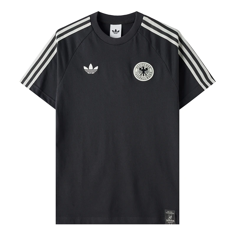 

Мужская футболка Adidas с короткими рукавами и круглым вырезом, дышащая, для бега, спортивная одежда Kg5097