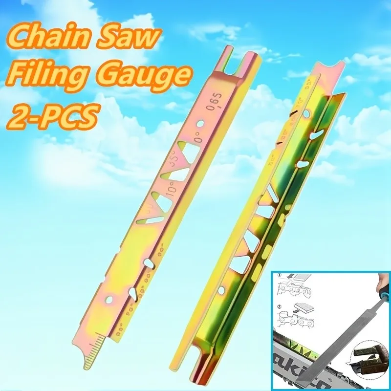 2Pcs Chainsaw Depth Gauge Set – Precision Raker Height Tool for Sharpening & Safe Cutting