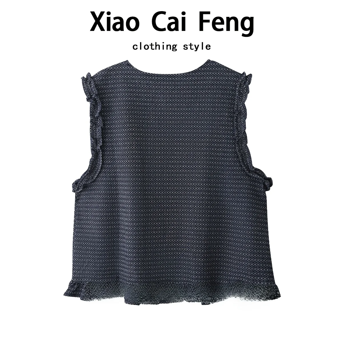 レトロスイートウッドイヤーデニムベスト女性の秋のファッション多用途ノースリーブショルダーパッドトップアウターウェアコットンブレンドデニム