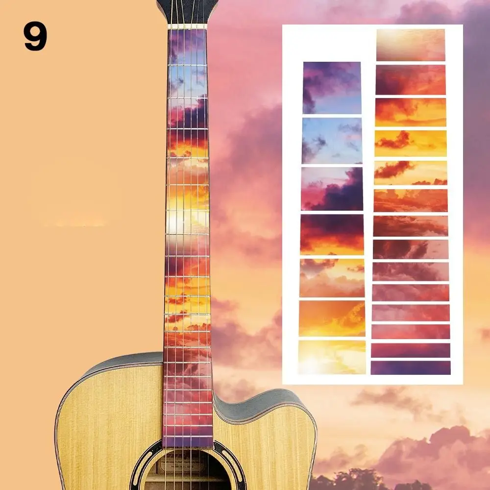 Instrument Decorations Electric Guitar Parts Cross Inlay Decals Guitarra Accessories Ultra Thin Stickers Fretboard Sticker