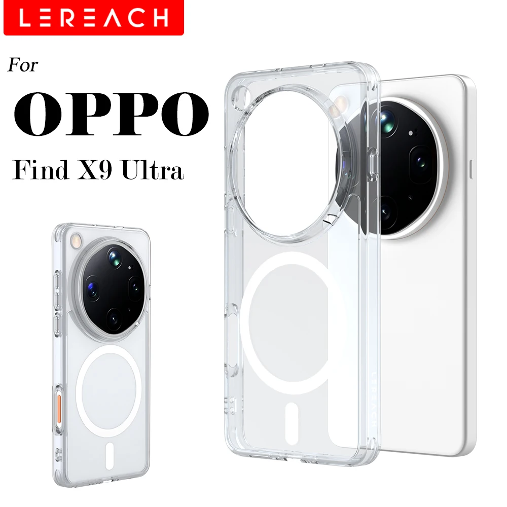 Image of Lereach für OPPO Find X9 Ultra Magnetische Kristallklare Handyhülle - Ultradünn Stoßfest | Kratzfest