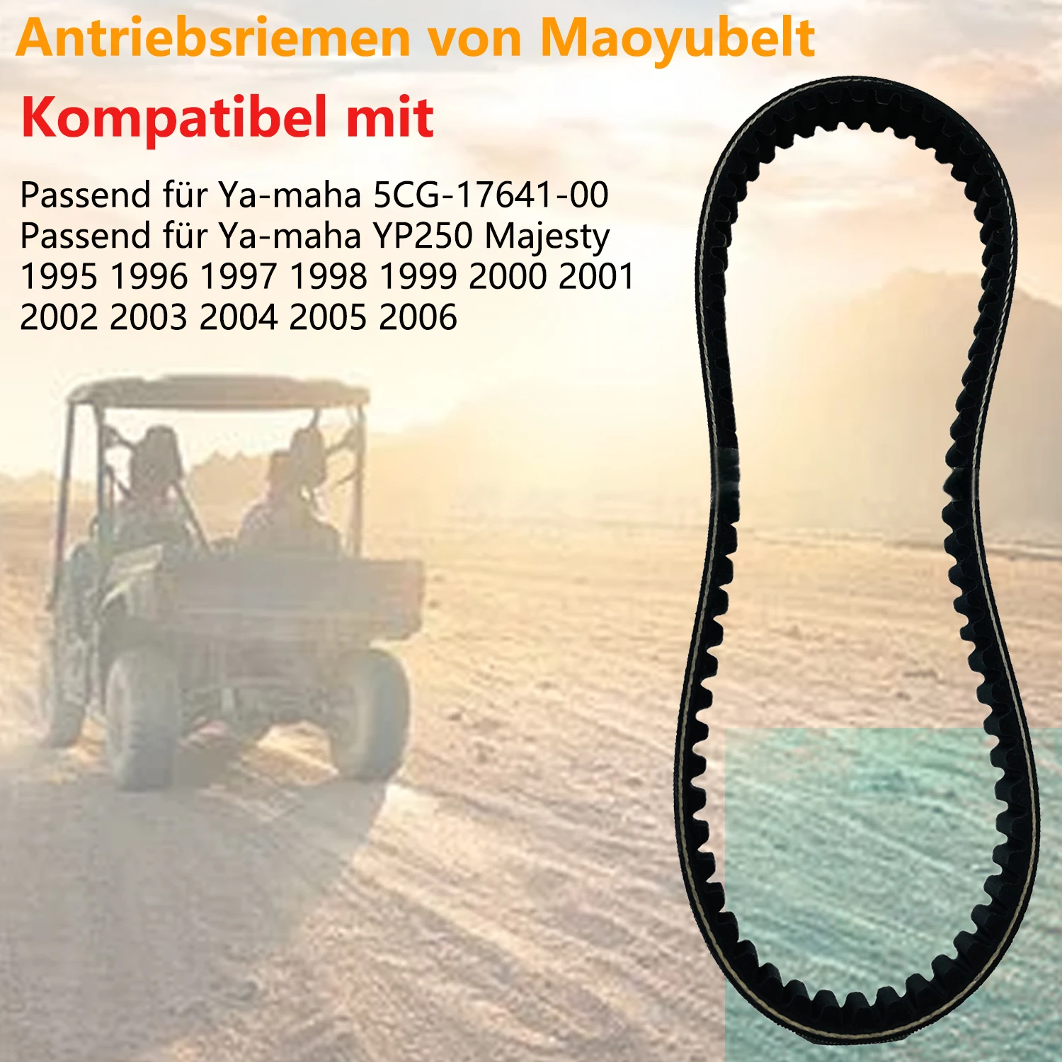 

Motorcycle Drive Belt, Replacement Transmission Belt 5CG-17641-00-00 fits for Ya-maha YP250 Majesty 1995-2006