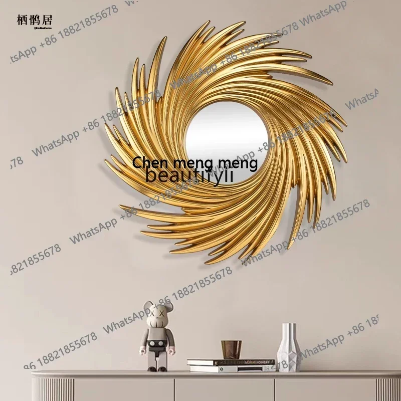 D178  Nordic light luxury style, dressing mirror, living room entrance creative decorative mirror, bedroom wall-mounted makeup m