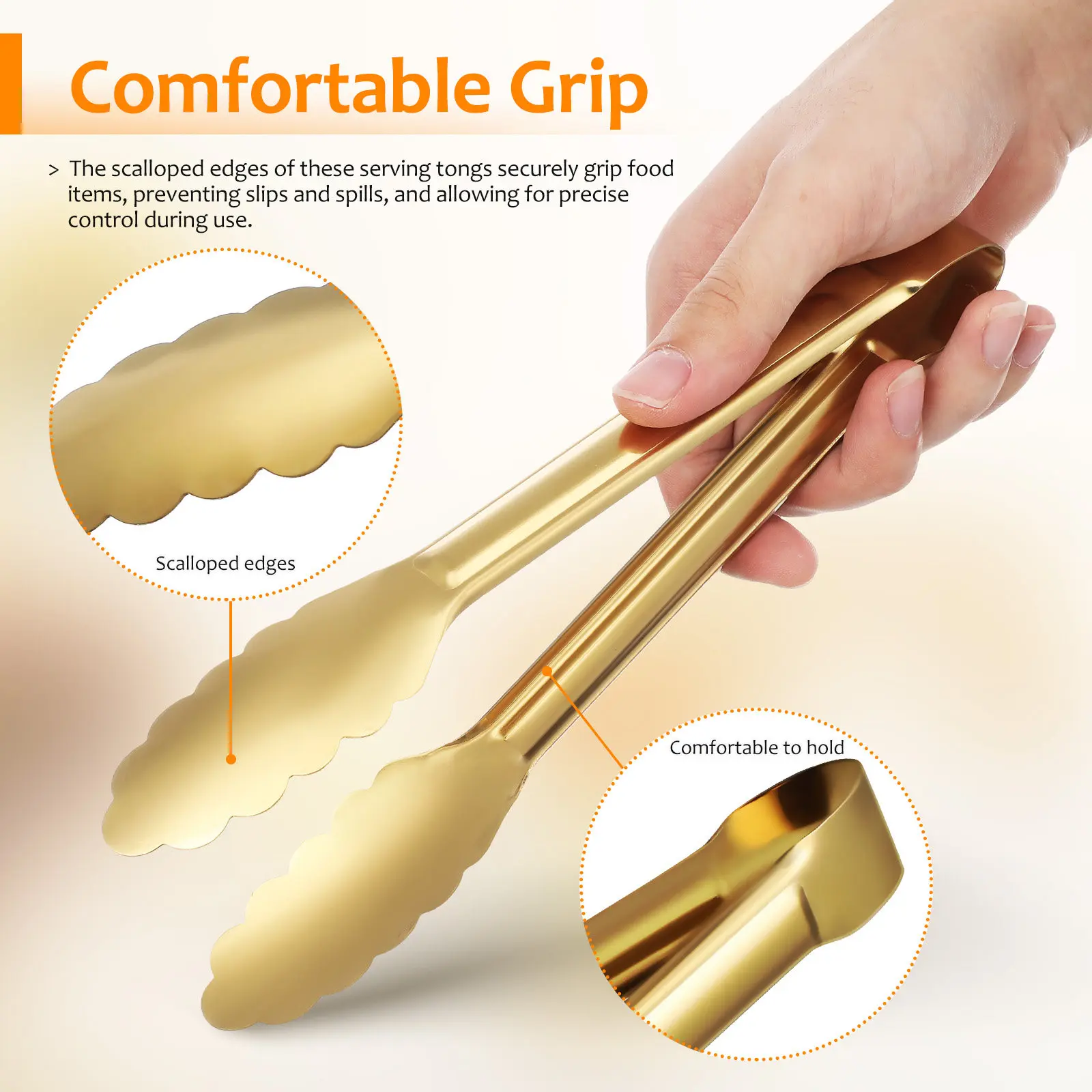 

Набор из 4 кухонных щипцов из нержавеющей стали в форме цветка сливы для сервировки, приготовления салатов, барбекю, стейков и вечеринок