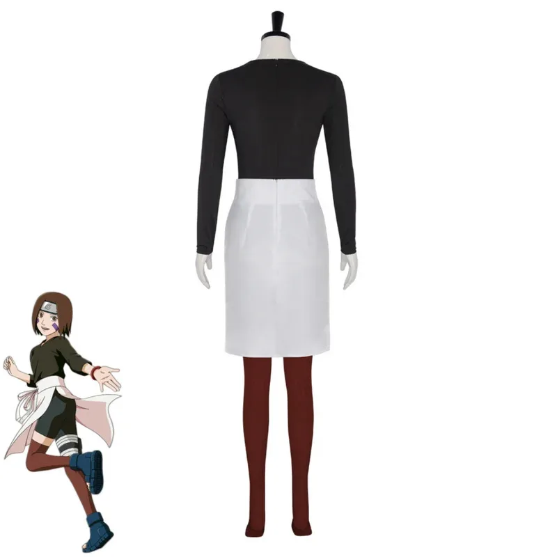 ชุดคอสเพลย์อนิเมะ นอฮาร่า ริน นินจา เสื้อแขนยาวสีดำ กระโปรง ผ้ากันเปื้อน ชุดยูนิฟอร์ม วิกผม สำหรับผู้หญิง ชุดเซ็กซี่สำหรับงานคาร์นิวัล ฮาโลวีน