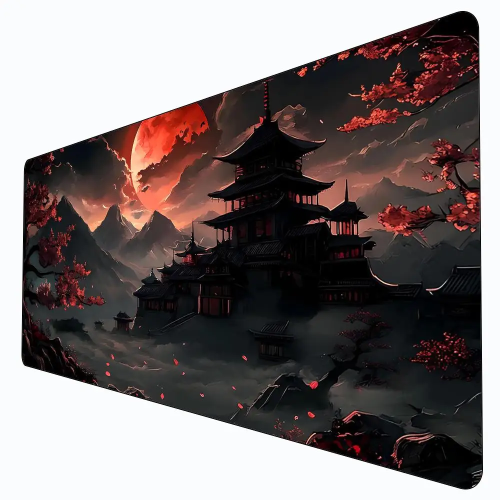 

Japanese Sakura Moon Magic Party Game Mat Durable Rubber for MTG & TCG Games 35X60cm Mouse Pad Offices Desk Mats Friendly Design