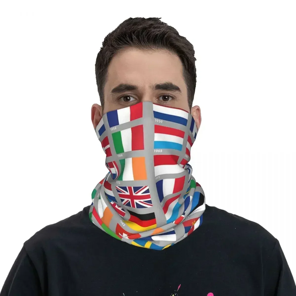 Every Song Contest Winner's Flag Bandana Neck Gaiter Printed Wrap Scarf Headband Running For Men Women Adult Winter