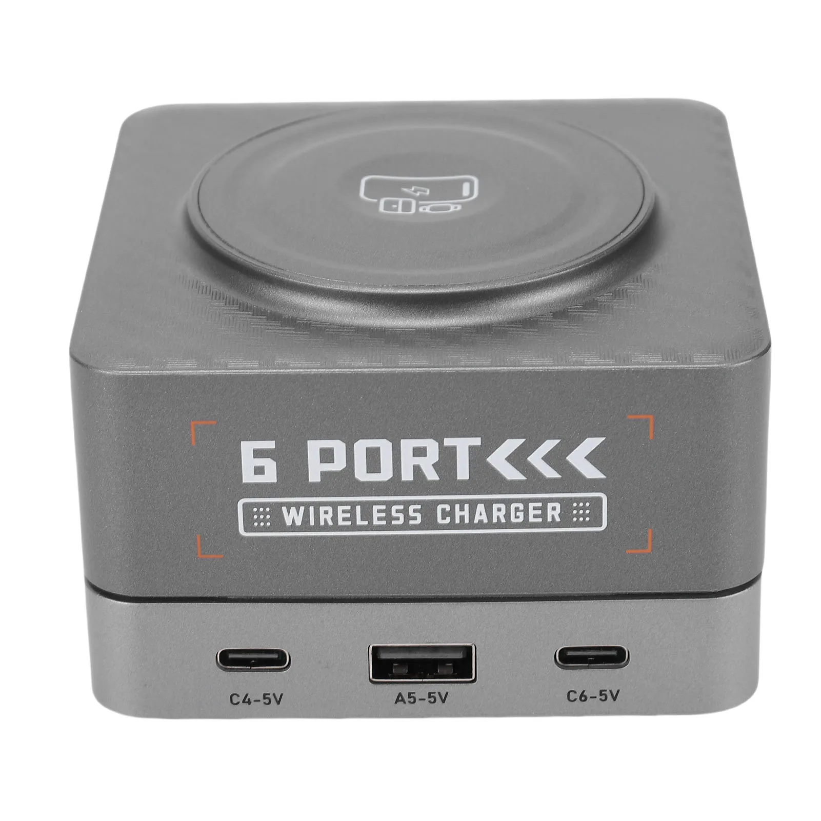 

Многопортовая USB-зарядная станция 80 Вт, беспроводной магнитный настольный концентратор быстрой зарядки для смартфона, планшета, часов, ноутбука